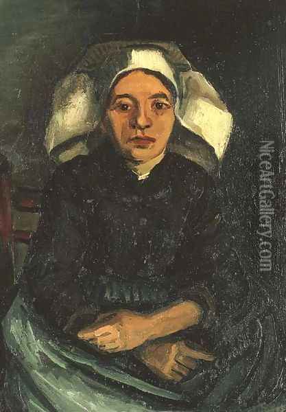 Peasant Woman, Half-Figure, Sitting Oil Painting - Vincent Van Gogh