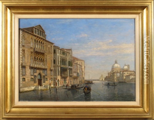 Vue De Venise Oil Painting - Frans Keelhoff