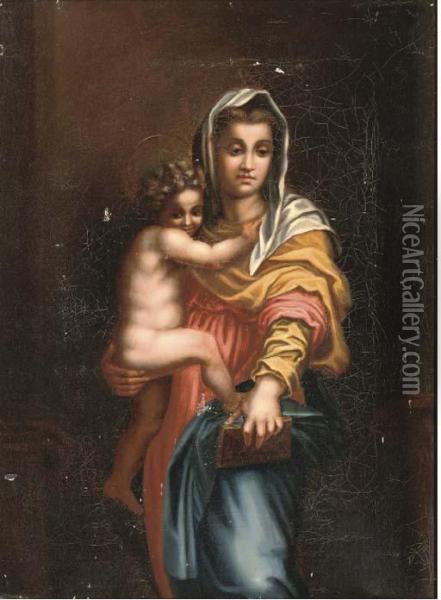 The Madonna Of The Harpies Oil Painting - Andrea Del Sarto