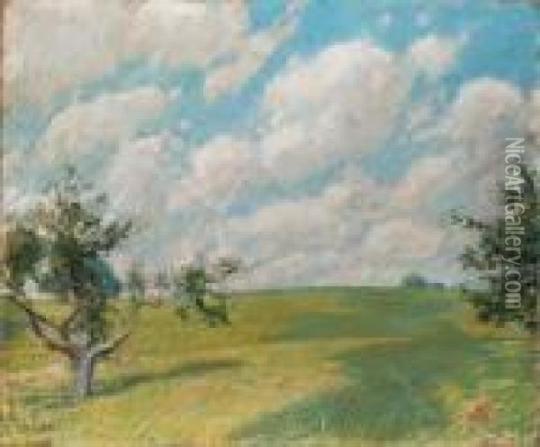 September Clouds Oil Painting - Frederick Childe Hassam