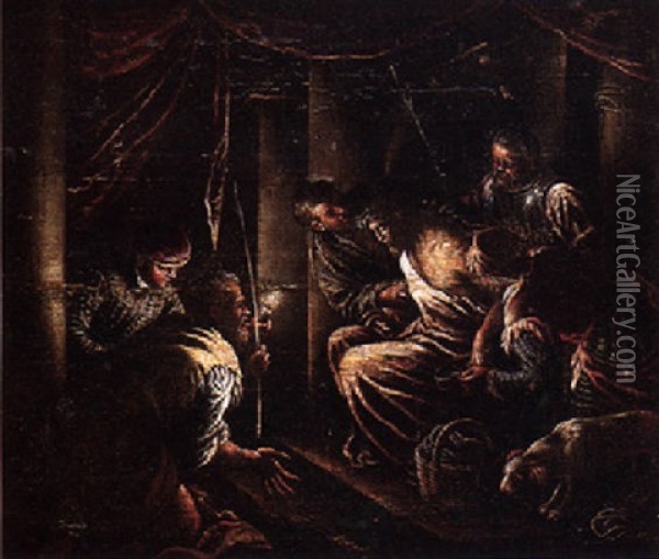 The Mocking Of Christ Oil Painting - Leandro da Ponte Bassano