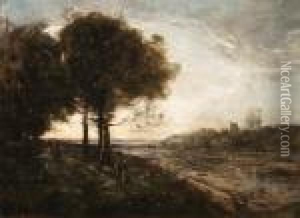 Un Torrent Dans Des Romagnes Oil Painting - Jean-Baptiste-Camille Corot