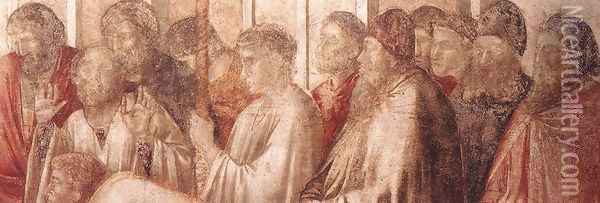 Scenes from the Life of St John the Evangelist- 2. Raising of Drusiana (detail 3) 1320 Oil Painting - Giotto Di Bondone