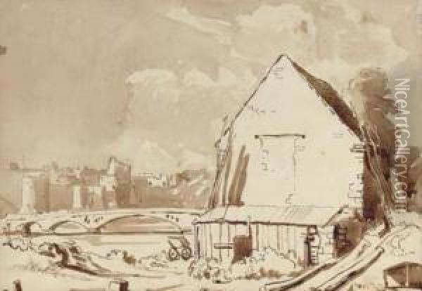 The Old Barn Oil Painting - James Dickson Innes