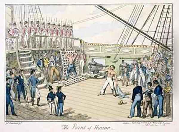 The Point of Honor Oil Painting - George Cruikshank I
