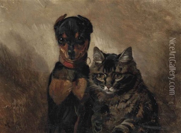 The Best Of Friends Oil Painting - Philippe Rousseau