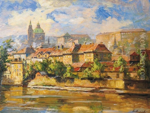 Malostransky Breh Oil Painting - Iaro Prochazka