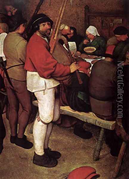Peasant Wedding (detail) 3 Oil Painting - Pieter the Elder Bruegel