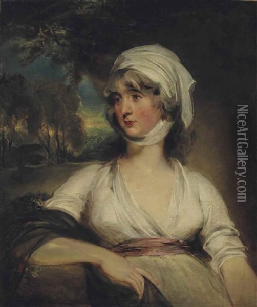 Portrait De Mademoiselle John Bradburne Oil Painting - Thomas Lawrence