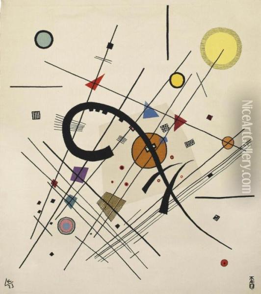 Sur Fond Blanc Oil Painting - Wassily Kandinsky