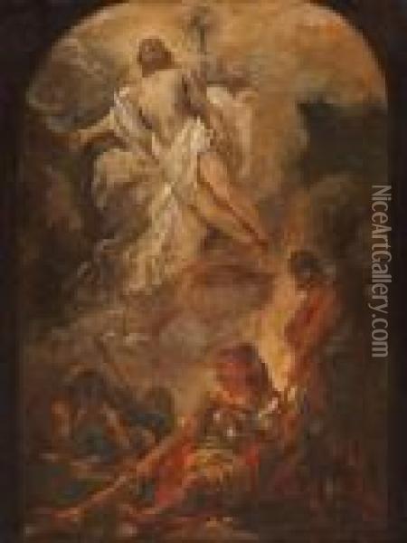 Auferstehung Christi Ol Auf Malkarton Oil Painting - Jean-Honore Fragonard