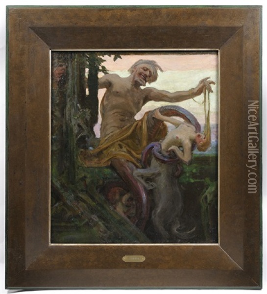 Mythological Scene Oil Painting - Maximilian Pirner