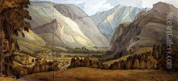 The Vale of St. John, 1786 Oil Painting - Francis Towne