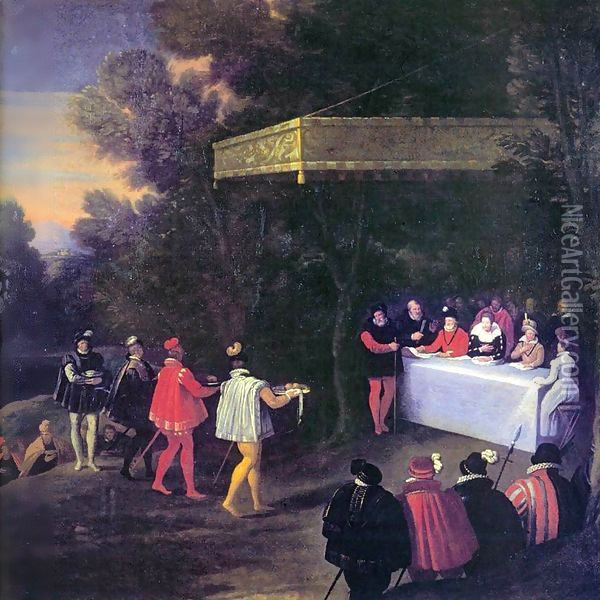 Outdoor Banquet for Henry IV of France and His Family Oil Painting - French Unknown Masters