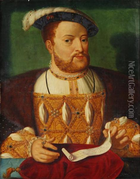 Portrait Of Henry Viii Oil Painting - Joos Van Cleve