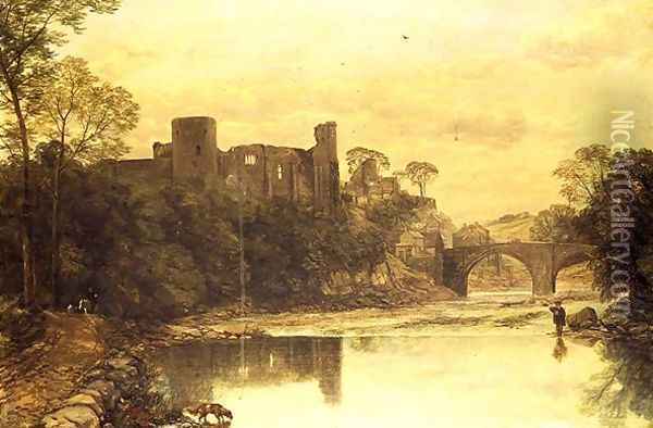 Barnard Castle On The Tees Oil Painting - Thomas Creswick