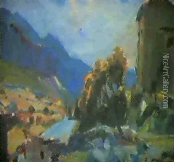 Paisaje De Vilanova Y La Geltru Oil Painting - Joaquin Mir Trinxet