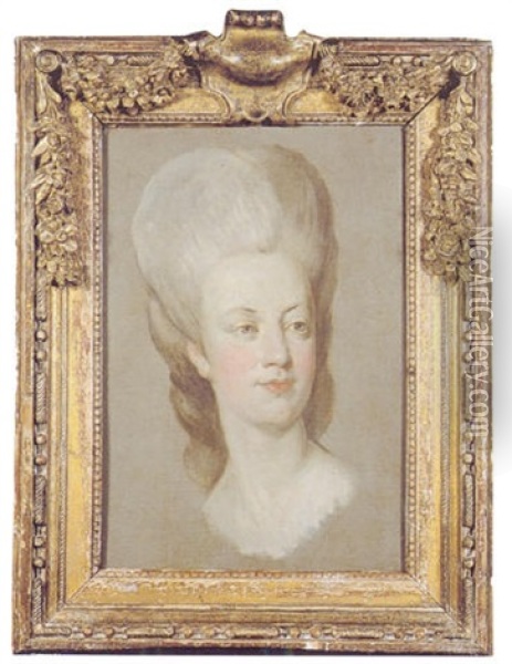 Portrait De Marie-antoinette Oil Painting - Joseph-Siffred Duplessis