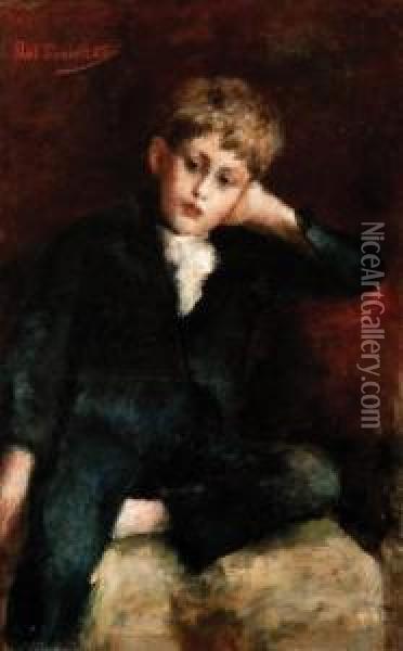 Portrait Of A Boy Oil Painting - Pierre Troubetzkoy