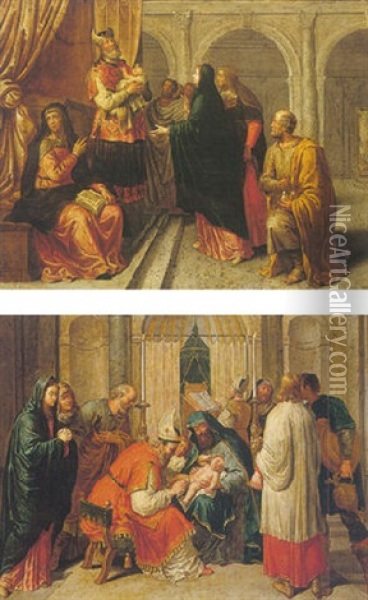 The Presentation Of Christ In The Temple Oil Painting - Peter Van Lint