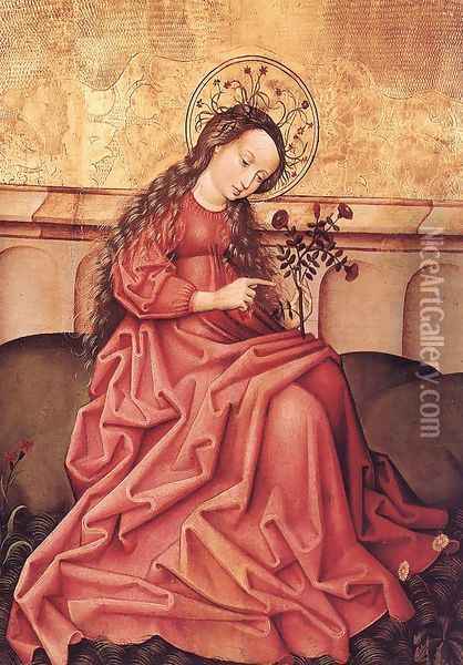 Virgin in the Garden 1490s Oil Painting - German Unknown Masters