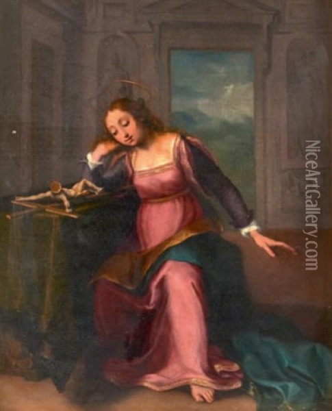 Sainte En Priere Oil Painting - Francesco Vanni