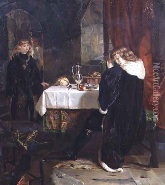 The Princes in the Tower, 1861 Oil Painting - Henrietta Mary Ward