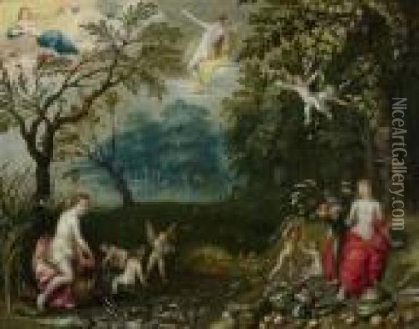 Allegorie Der Vier Elemente. Oil Painting - Jan The Elder Brueghel