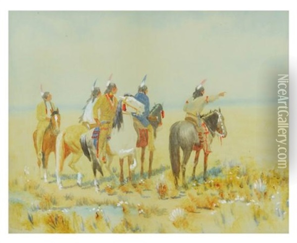 Indians Oil Painting - Charles Craig