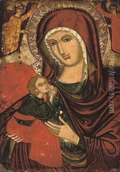 The Madonna and Child 2 Oil Painting - Italo-Cretan School