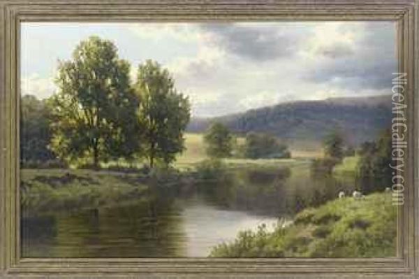 The River Avon Oil Painting - Henry Cheadle