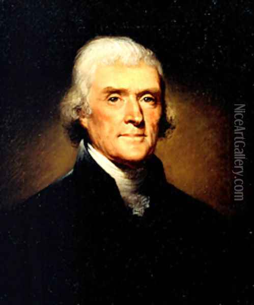 Portrait of Thomas Jefferson Oil Painting - Rembrandt Peale