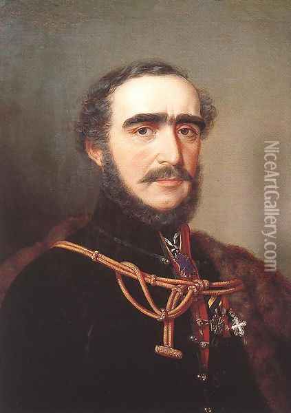 Count István Széchenyi 1848 Oil Painting - Miklos Barabas