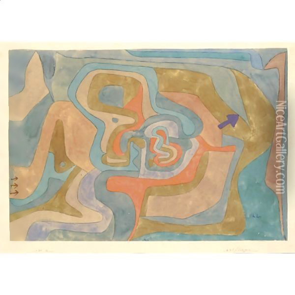 Entfliegen (Flying Away) Oil Painting - Paul Klee