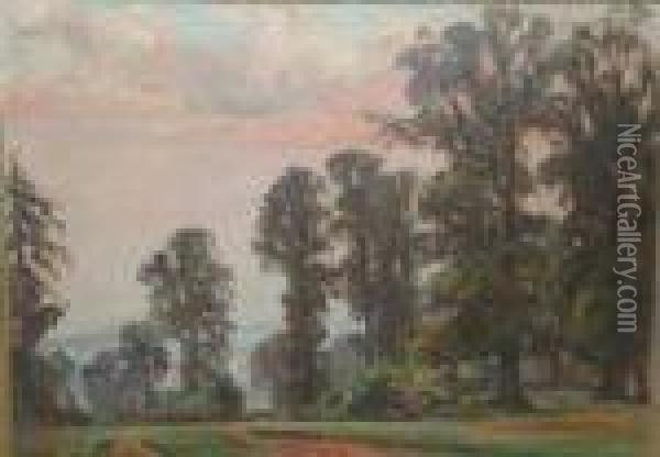The Gate, Bulmershecourt, Berkshire Oil Painting - Garstin Cox