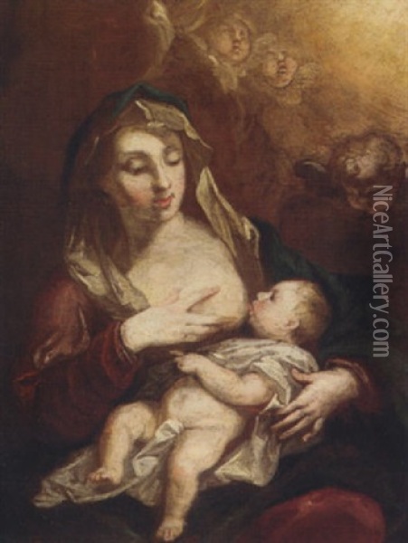 The Madonna And Child Oil Painting - Sisto Badalocchio