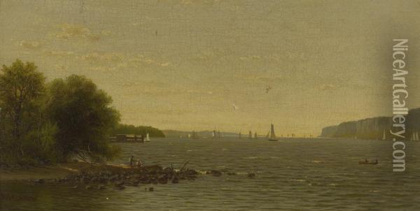 Along The Hudson River Oil Painting - Richard William Hubbard
