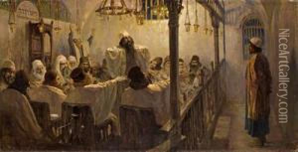 'he Is Guilty Of Death' Oil Painting - Vasily Polenov