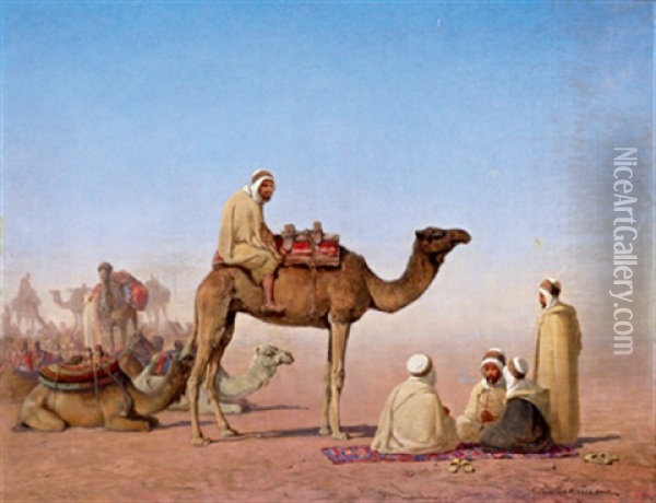 Ein Orientalisches Lager Oil Painting - Henrik August Ankarcrona