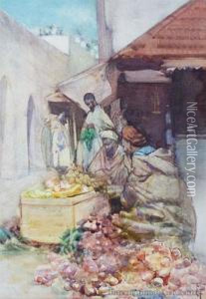 The Onion Seller, Tangier Oil Painting - Frances Mary Hodgkins