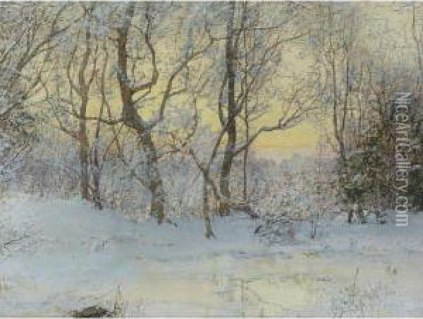 Snow Covered Landscape Oil Painting - Walter Launt Palmer