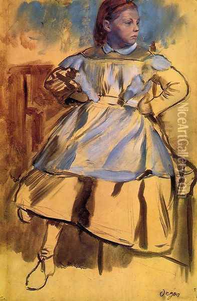 Portrait of Giulia Bellelli (sketch) Oil Painting - Edgar Degas