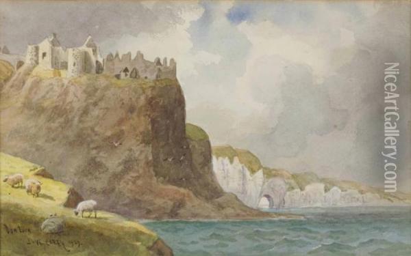 Dunluce Castle Oil Painting - Joseph Carey Carey