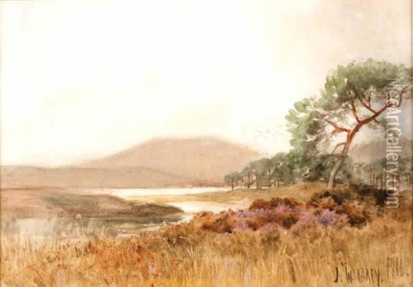 Marshland Oil Painting - Joseph Carey Carey