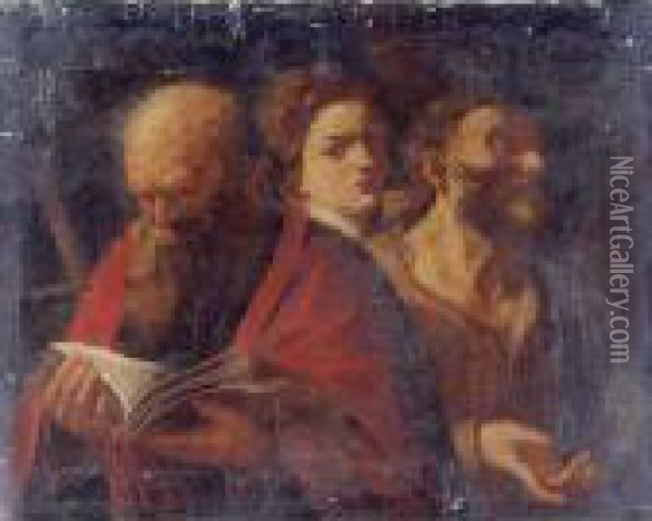 Three Ages Of Man Oil Painting - Andrea Sacchi
