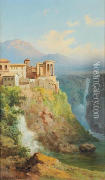 Paesaggio Con Cascata Oil Painting - Andrea Cherubini