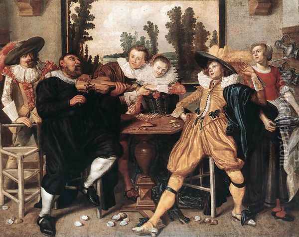 Merry Company 1622-24 Oil Painting - Willem Buytewech