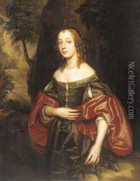 Portrait Of Isabella Chicheley Oil Painting - Sir Peter Lely