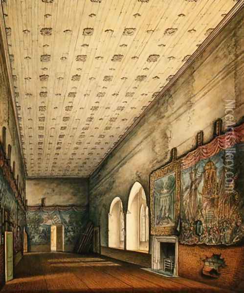 Westminster Palace Chamber, c.1817 Oil Painting - William Capon