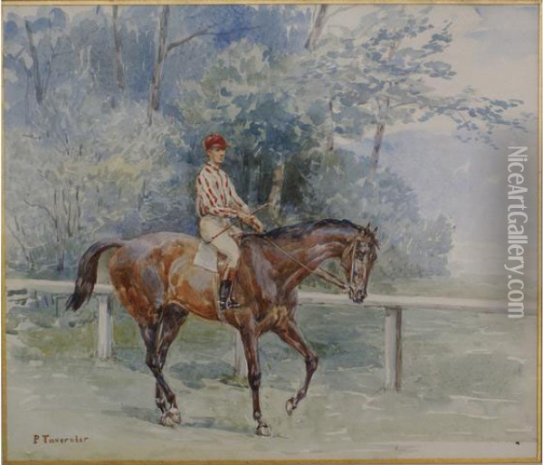 Cheval De Course Et Jockey Oil Painting - Paul Tavernier
